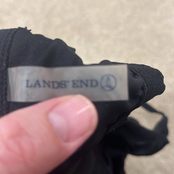 Lands End womens black swim tankini top size 10. - Picture 7 of 9